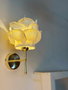 Opviq Lámpara de pared Eva Crema y Dorado Brillante